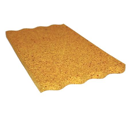 Marinekork® Korkleiste 6mm x 35mm Breite x 2m Länge mit Wellenschnitt